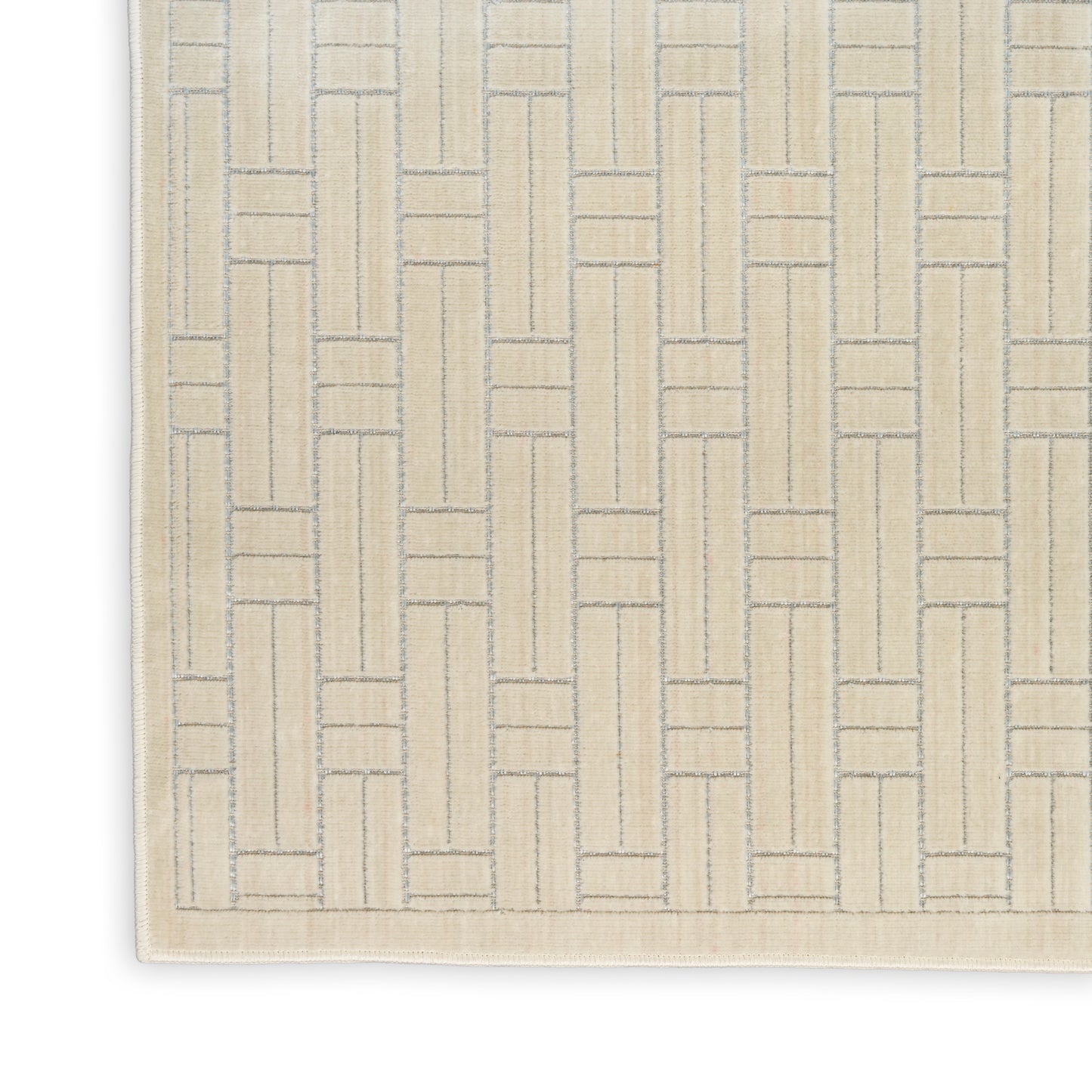 Nourison Washable Charm 4' x 6' Ivory Modern Indoor Rug