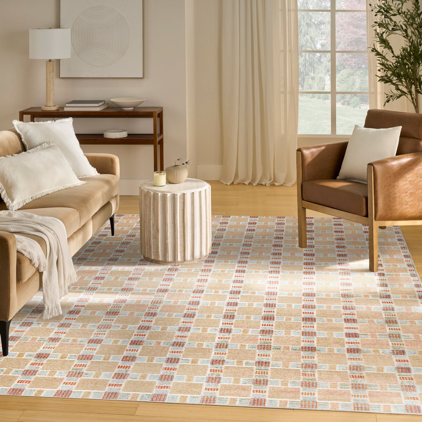 Nourison Nordic 8' x 10' Rust Multicolor Modern Indoor Rug