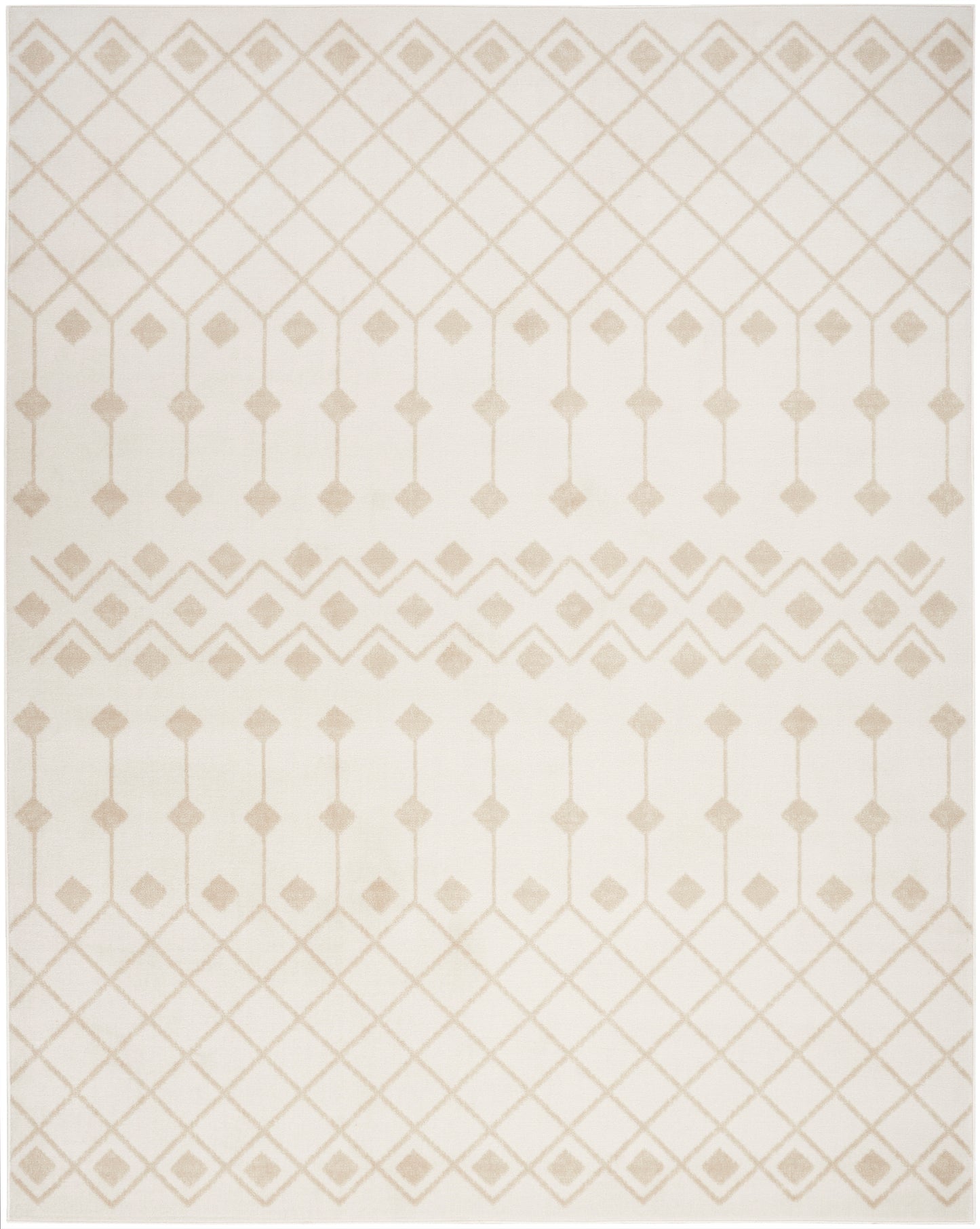 Nourison Grafix 10' x 14' Ivory Beige Bohemian Indoor Rug