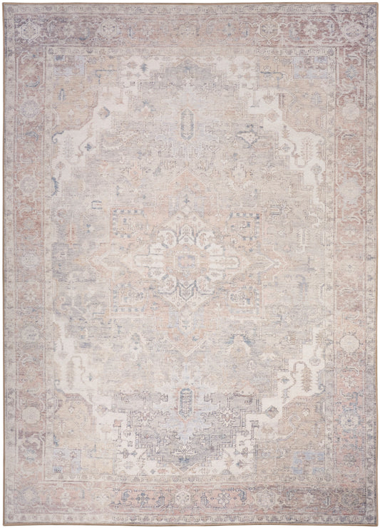 Nourison Vintage Washables 4' x 6' Light Blue Vintage Indoor Rug