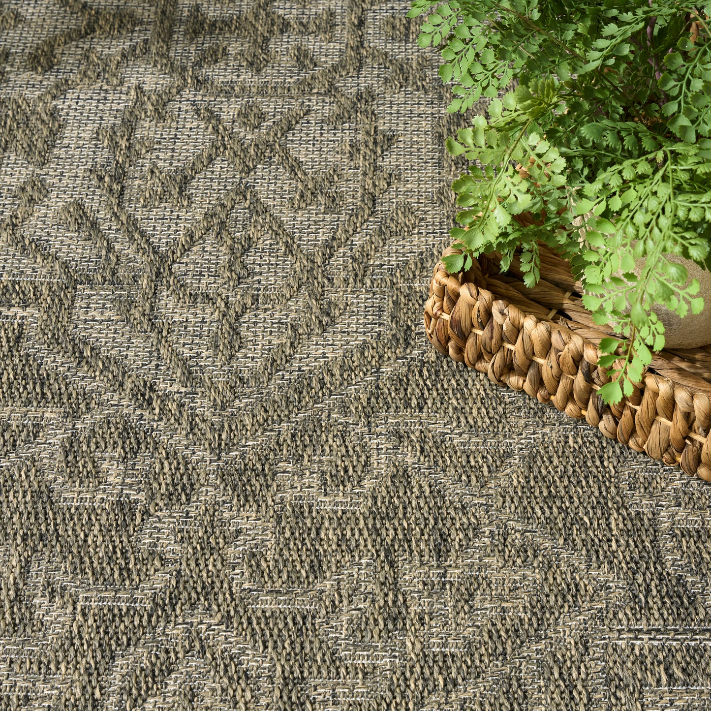 Nourison Tulum 9' x 12' Olive Outdoor Rug