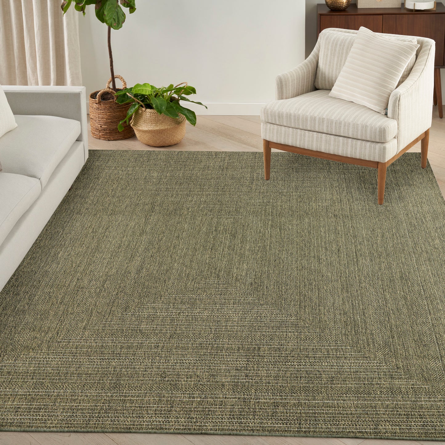 Nourison Tulum 10' x 14' Olive Outdoor Rug