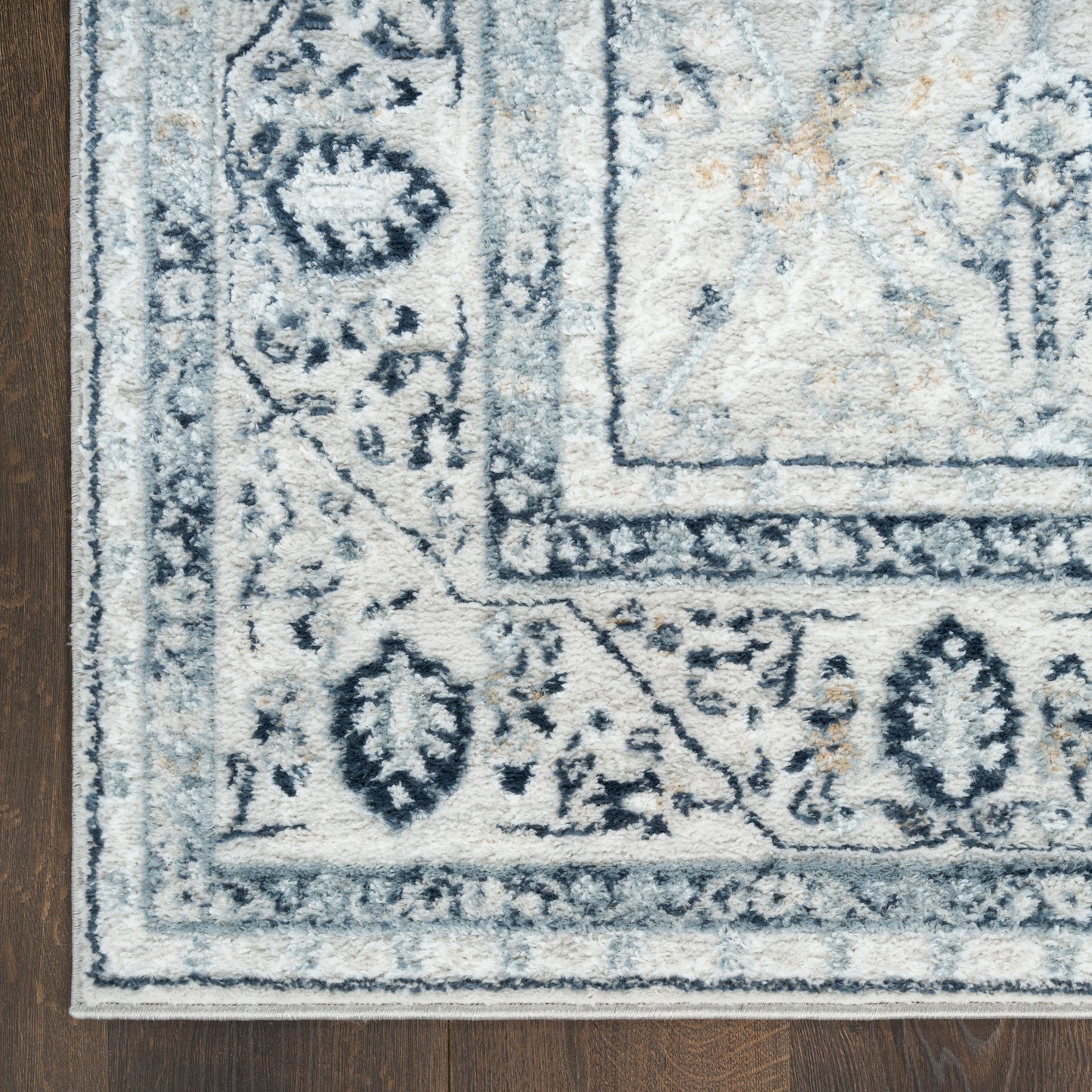 Nourison Dekor 5'3" x 7' Grey Navy Vintage Indoor Rug
