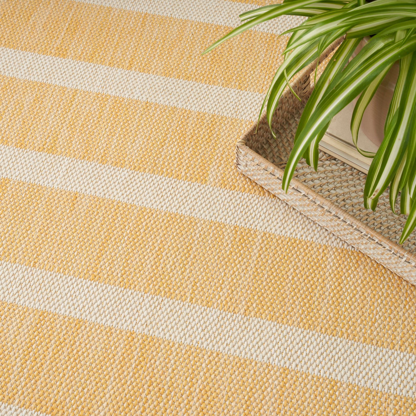 Nourison Positano 10' x 14' Yellow Ivory Modern Rug