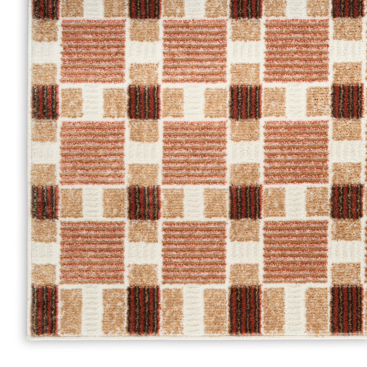 Nourison Nordic 5' x 7' Rust Modern Indoor Rug