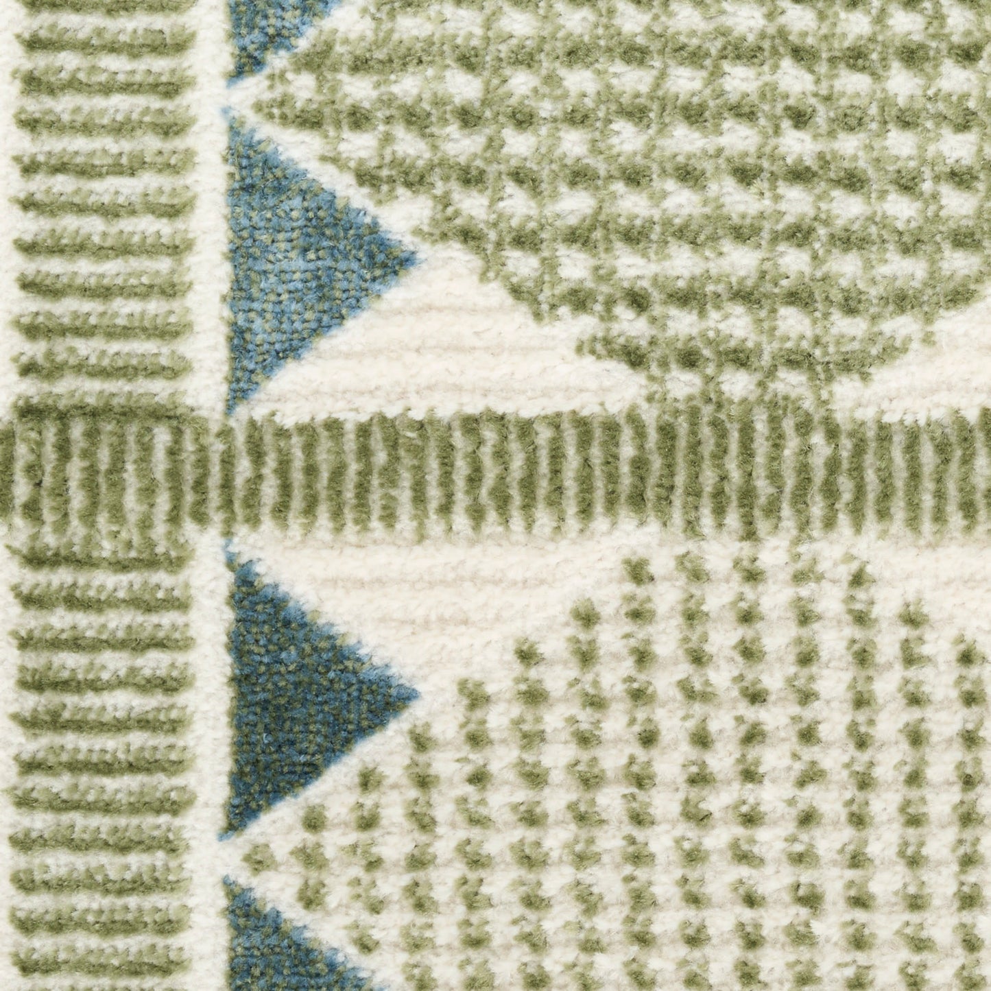 Nourison Nordic 2' x 6' Green Blue Modern Indoor Rug