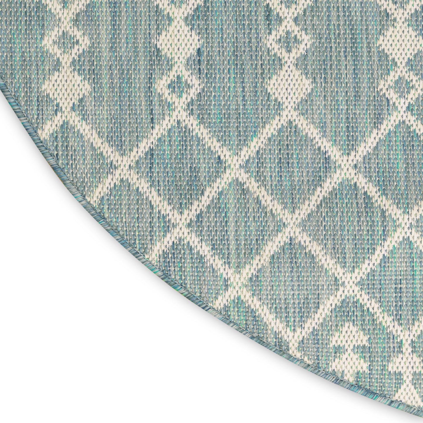 Nourison Positano 6' x Round Aqua Modern Rug