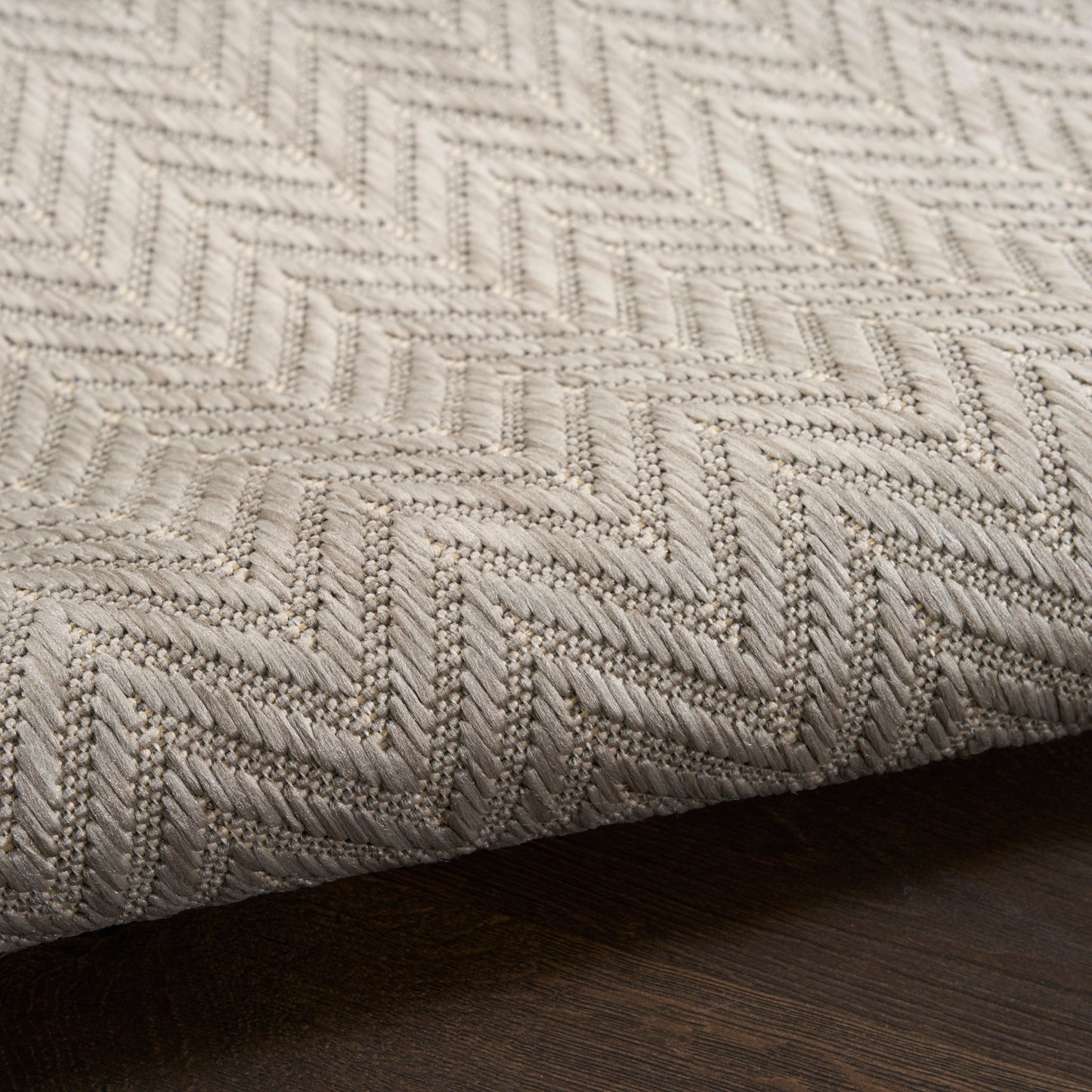 Nourison Horizon Indoor/Outdoor 10' x 14' Grey Modern Rug