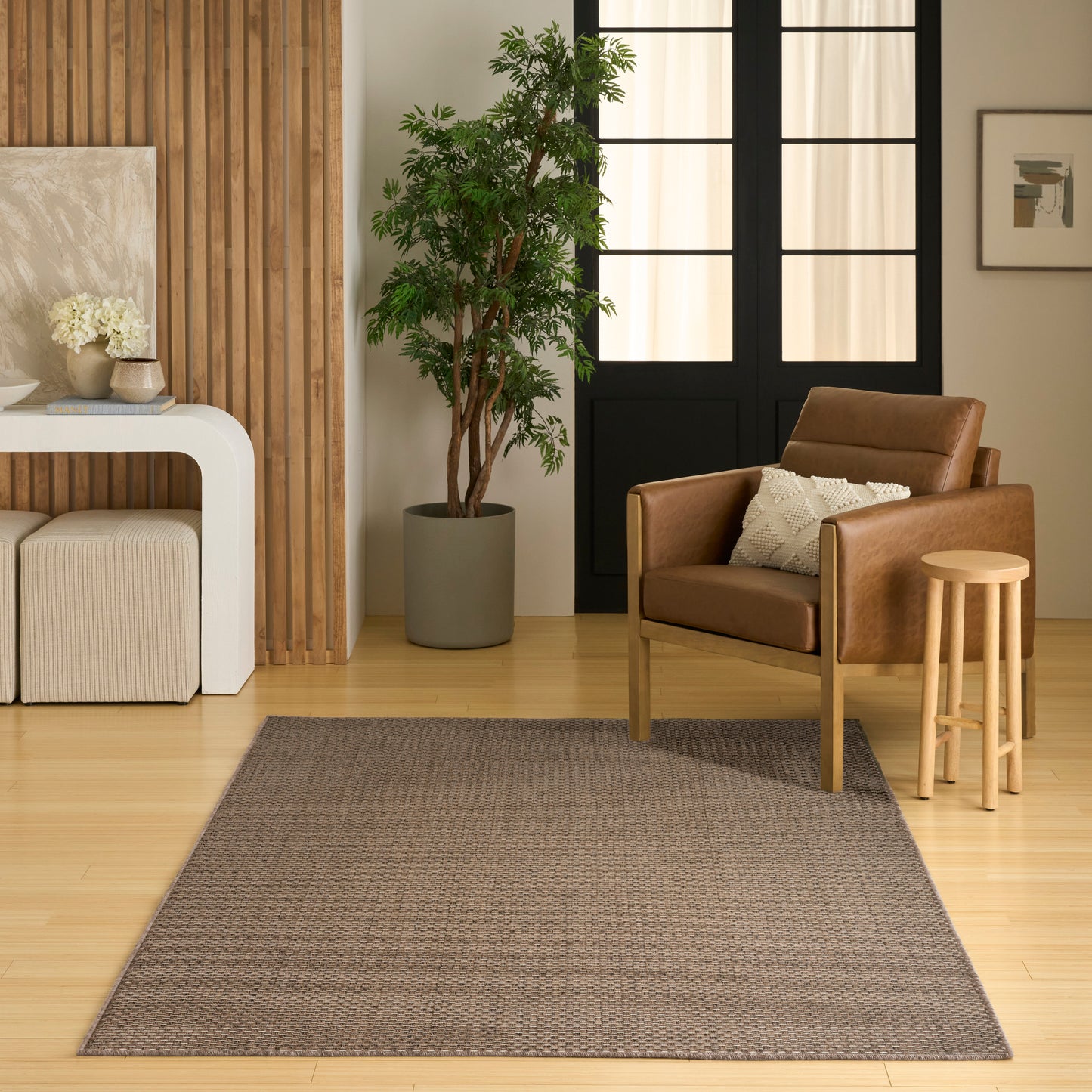 Nourison Tulum 4' x 6' Brown Outdoor Rug