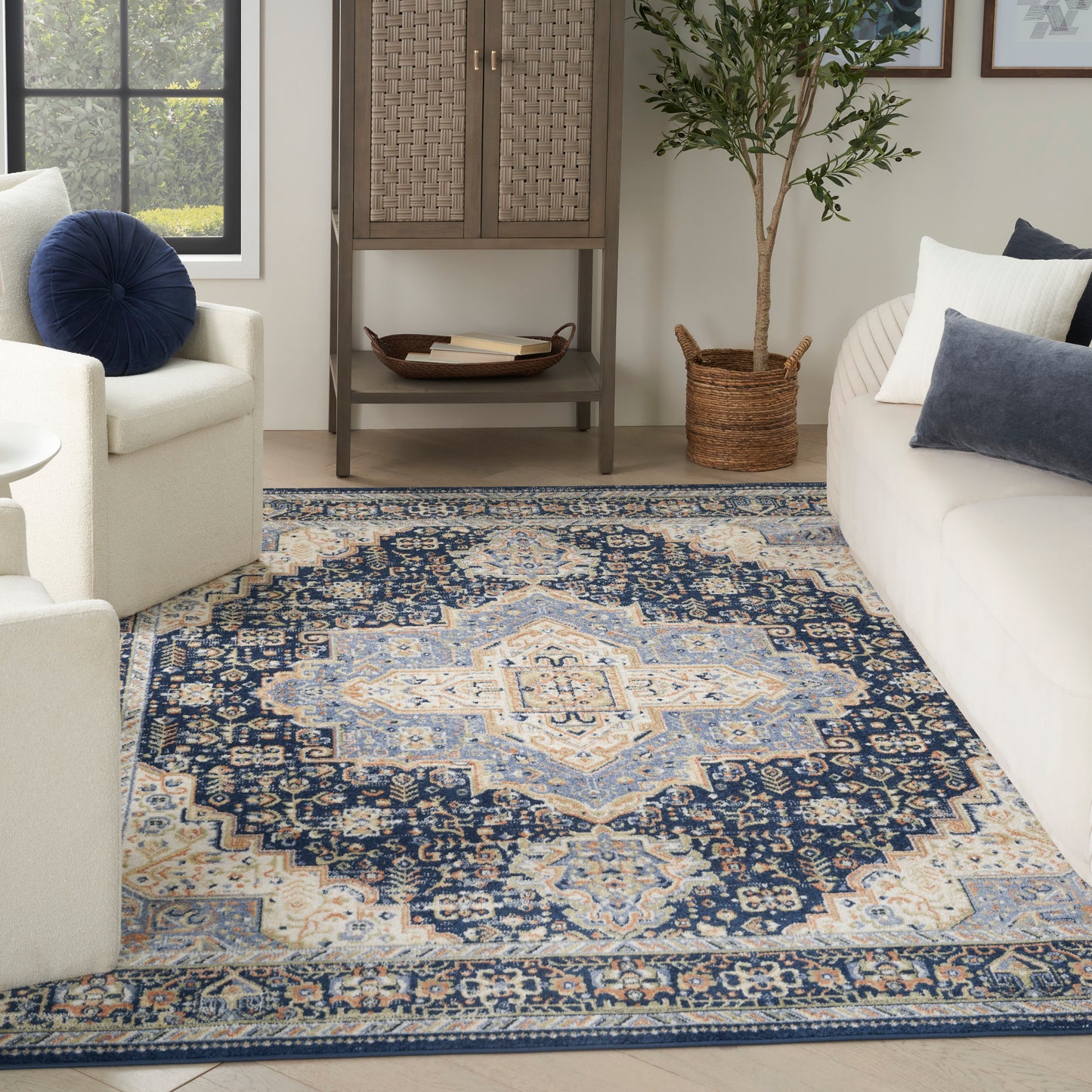 Nourison Nourison Essentials Persian 10' x 14' Navy Vintage Rug
