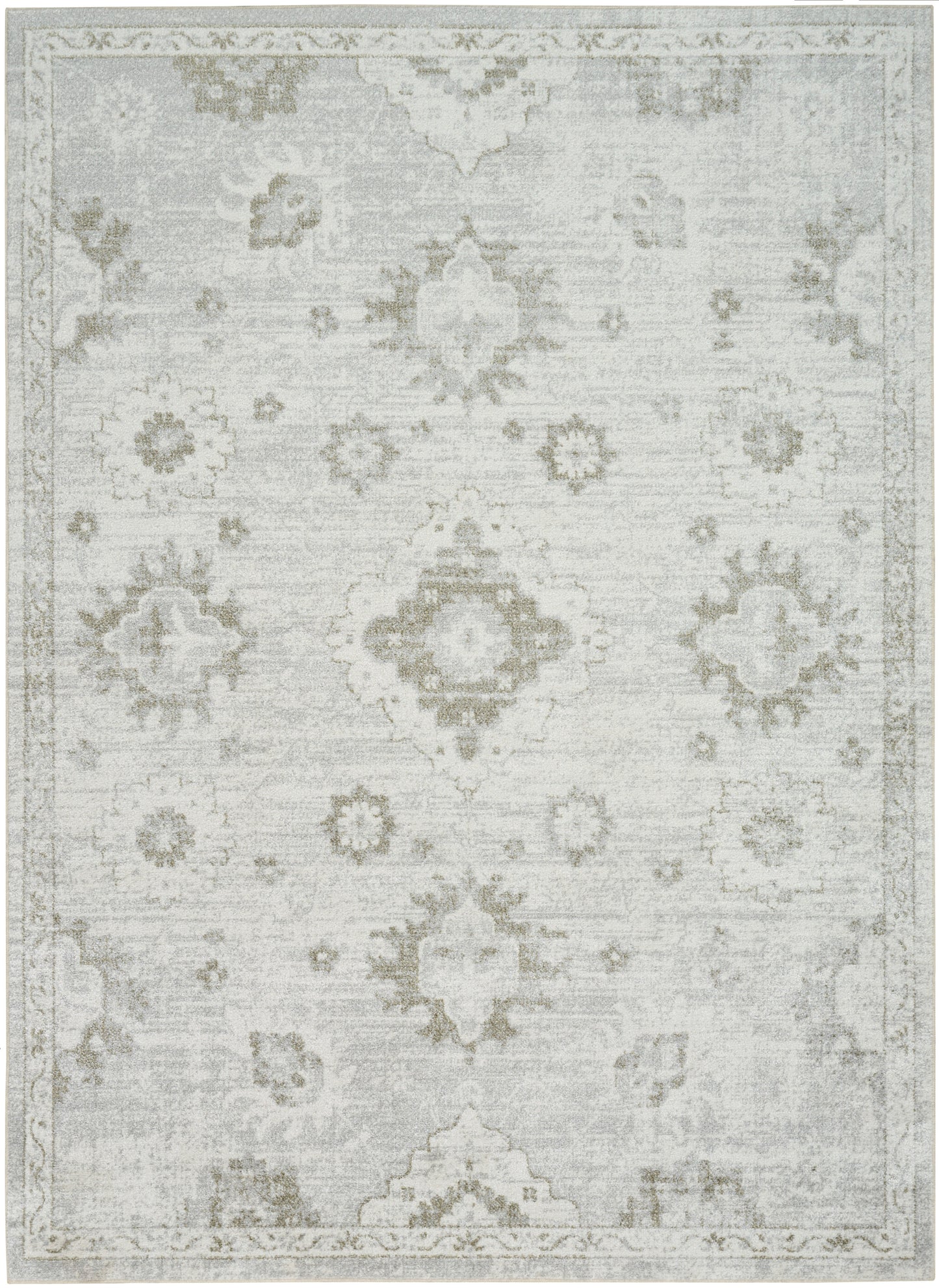Nourison Astra Machine Washable 4' x 6' Ivory Vintage Indoor Rug
