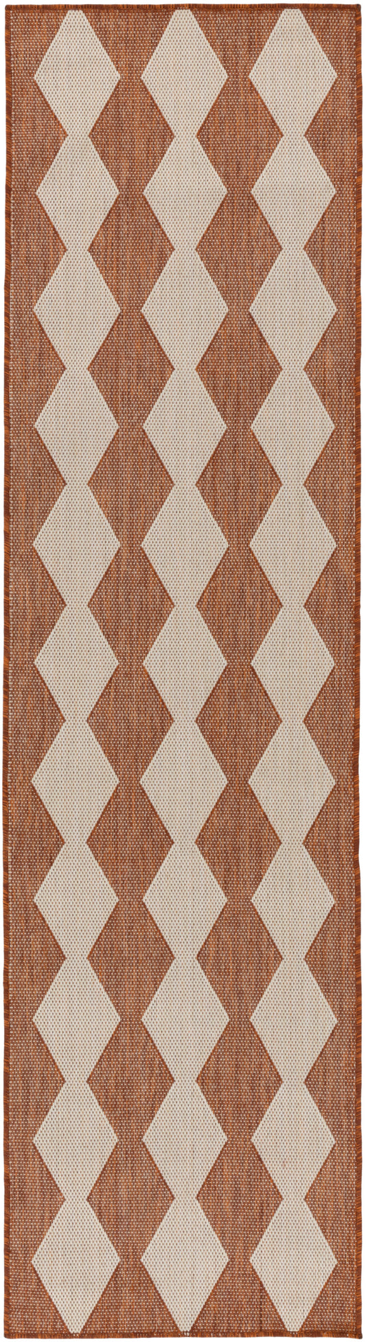 Nourison Positano 2'2" x 10' Terracotta Modern Rug