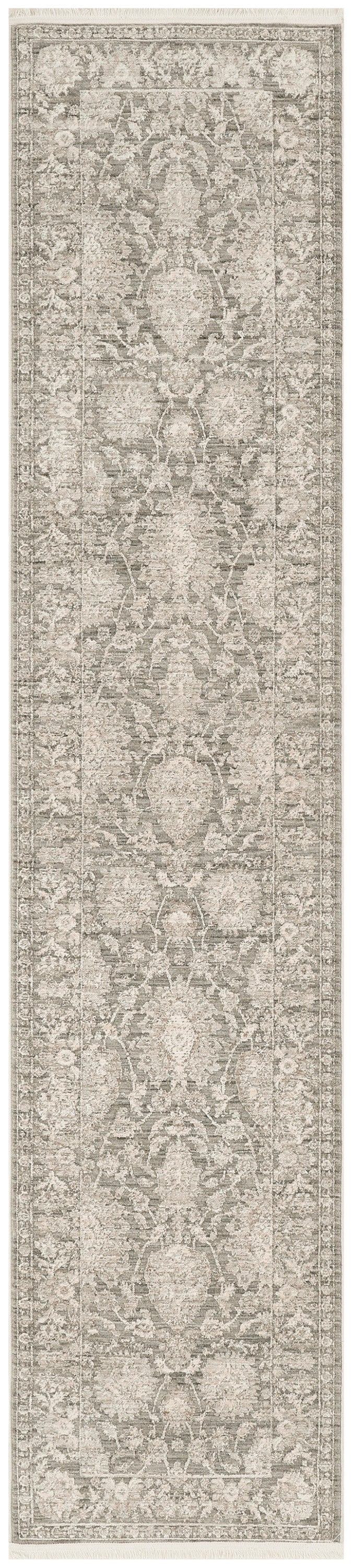 Nourison Shadows 2'2" x 10' Sage Ivory Vintage Indoor Rug