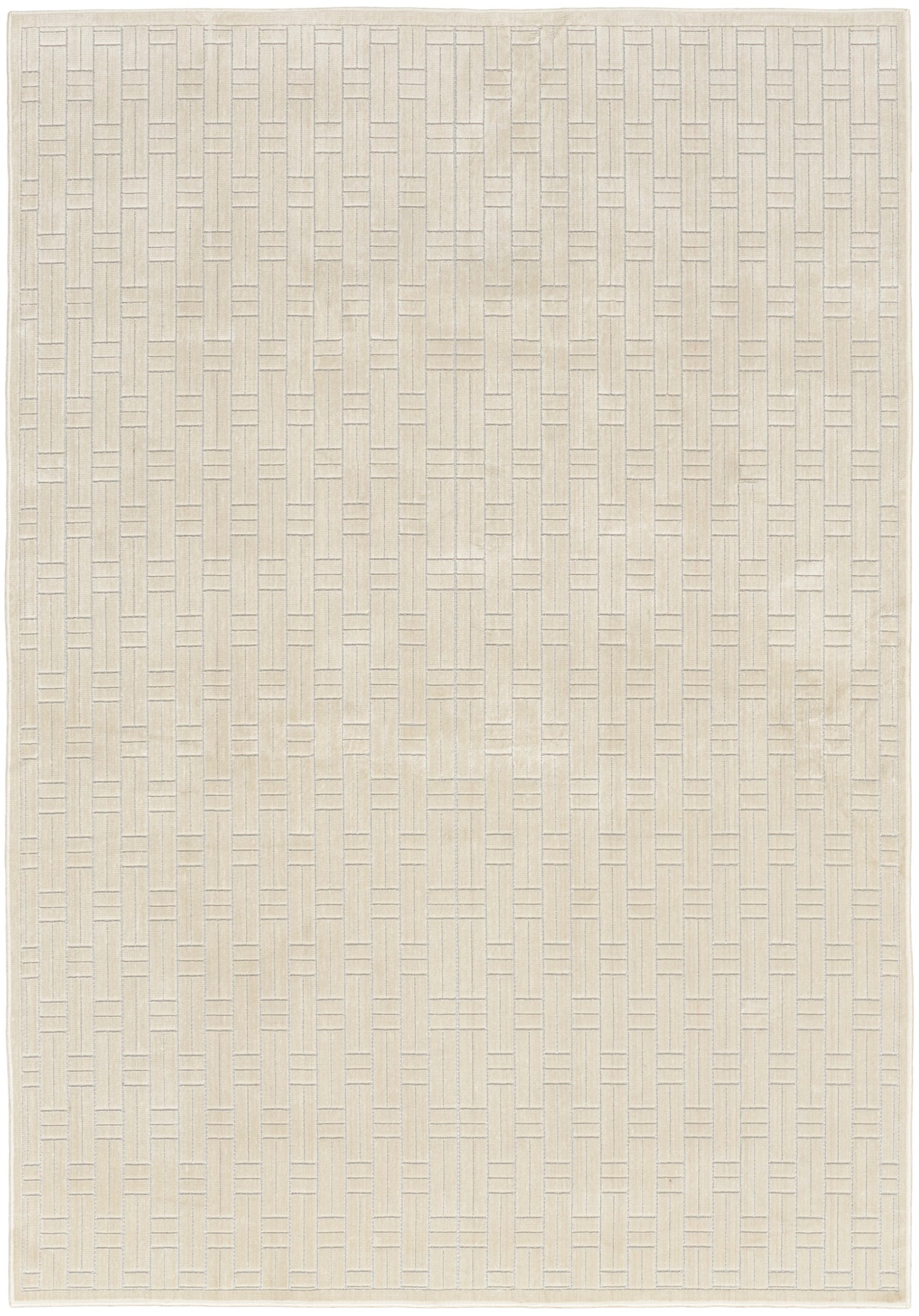 Nourison Washable Charm 4' x 6' Ivory Modern Indoor Rug