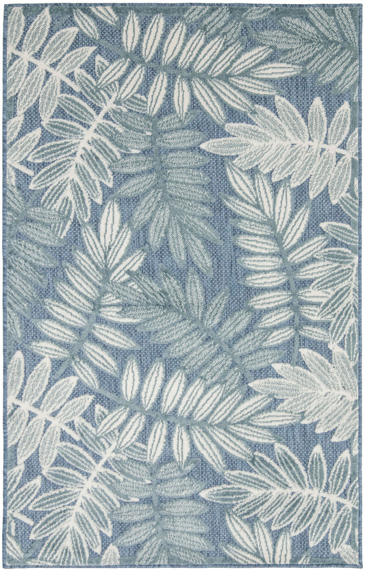 Nourison Aloha 2'8" x 4' Blue Modern Rug