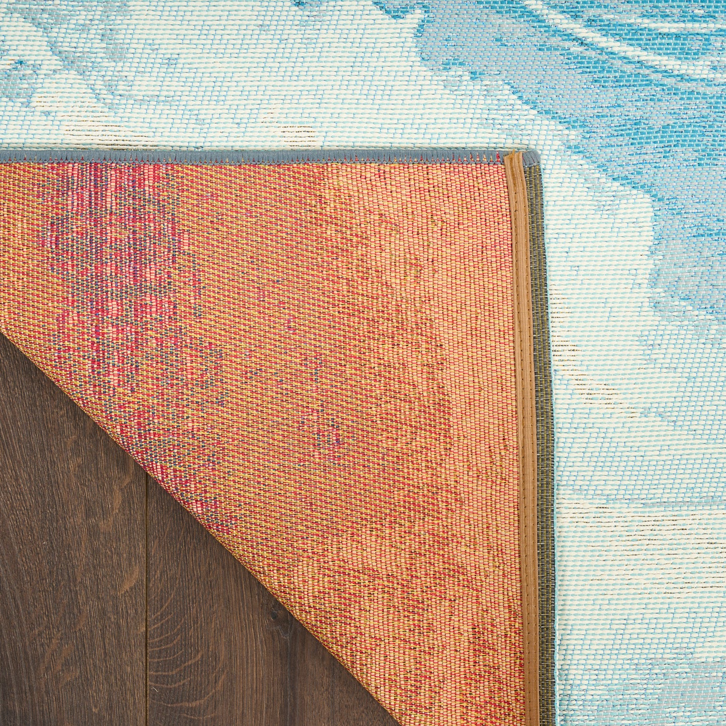 Nourison Color Splash 7'10" x 9'10" Ivory Blue Coastal, Nautical & Beach Rug