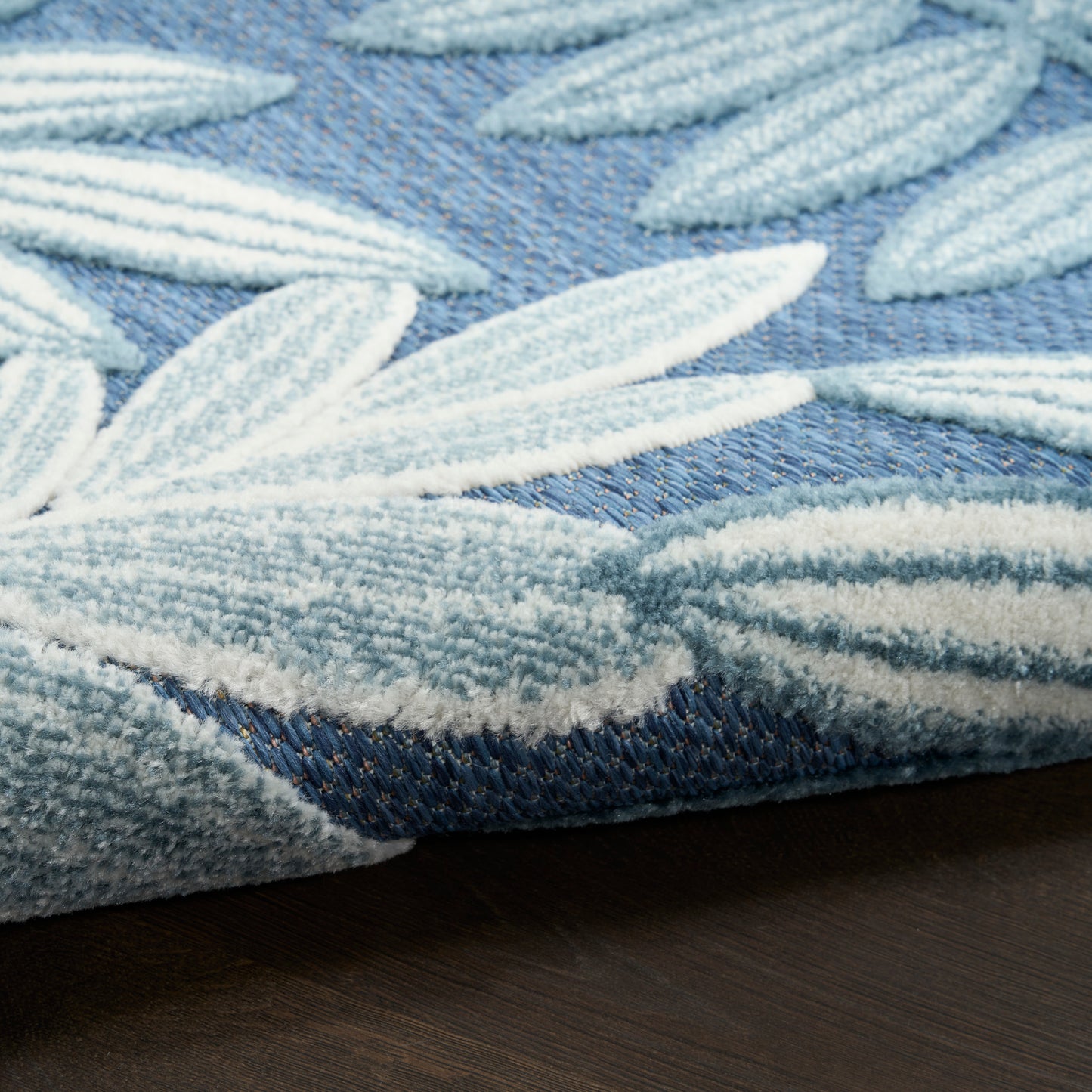 Nourison Aloha 5'3" x 7'5" Blue Modern Rug