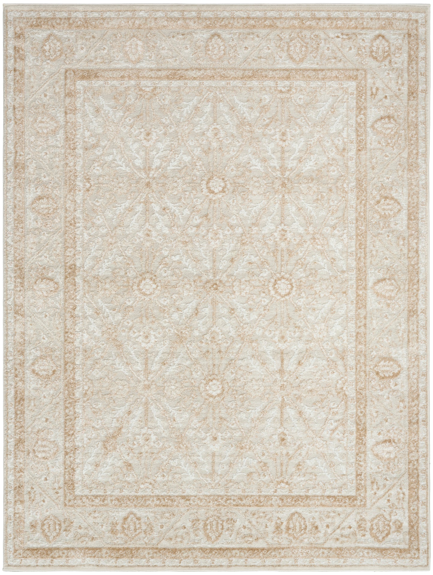Nourison Dekor 5'3" x 7' Cream Beige Vintage Indoor Rug