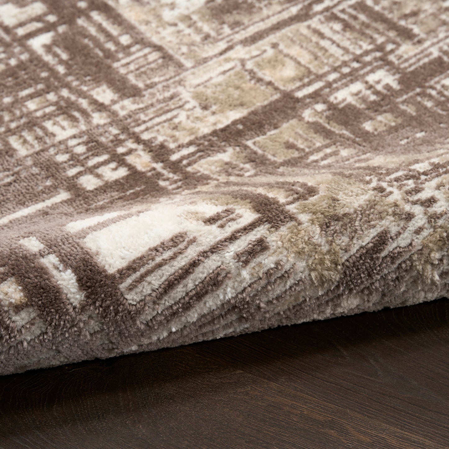 Nourison Dekor 7'10" x 9'10" Brown Modern Indoor Rug