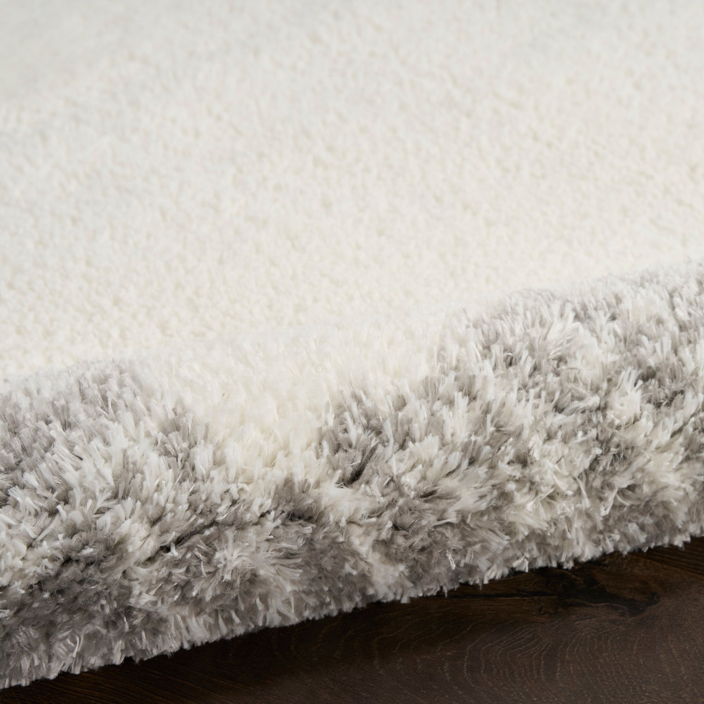 Nourison Pacific Shag 7'10" x 9'10" Ivory Grey Shag Indoor Rug