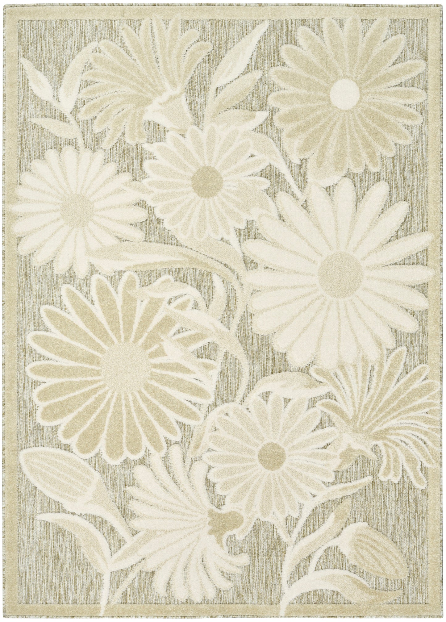 Nourison Aloha 3'6" x 5'6" Ivory Sage Outdoor Rug