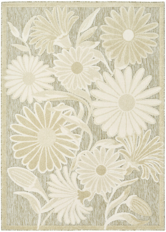 Nourison Aloha 3'6" x 5'6" Ivory Sage Outdoor Rug