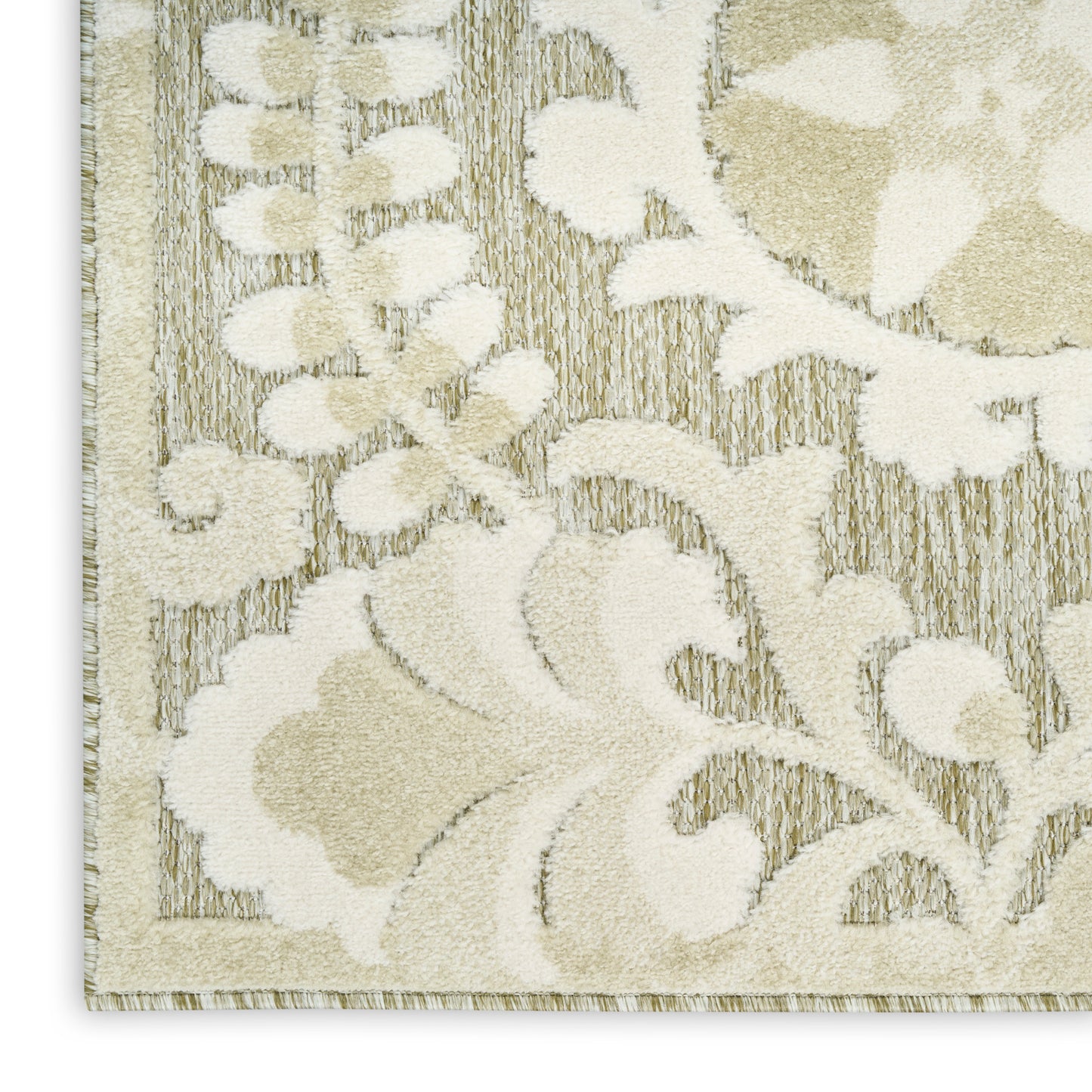 Nourison Aloha 5'3" x 7'5" Ivory Sage Farmhouse Rug