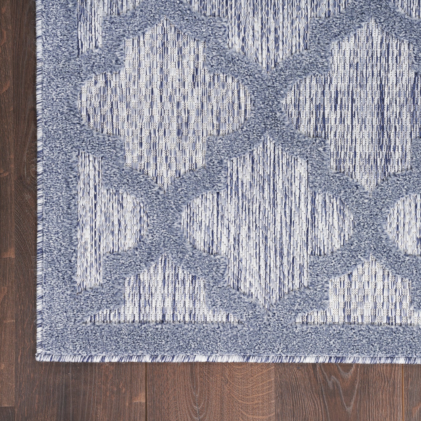 Nourison Easy Care 9' x 12' Denim Blue Modern Rug
