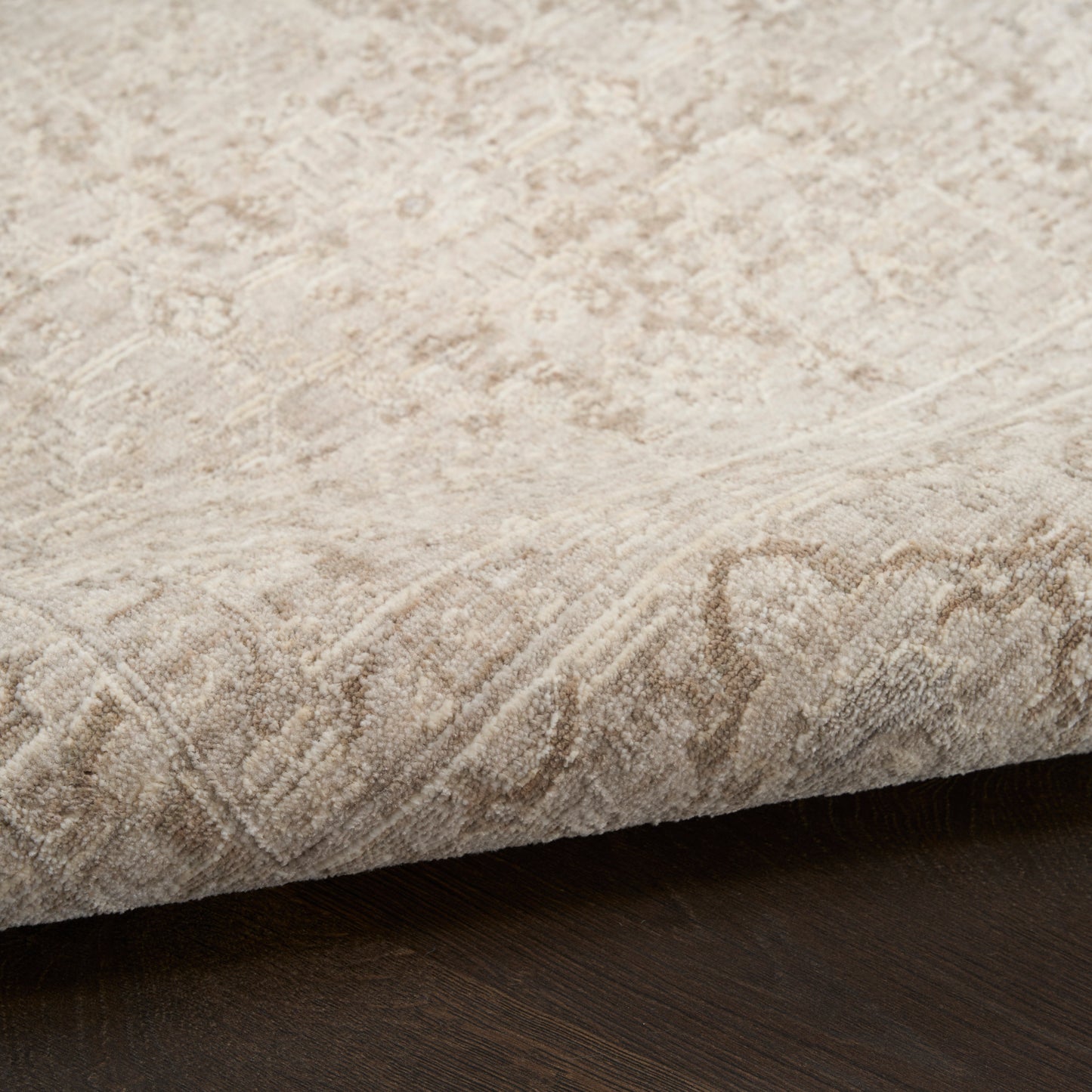Nourison Shadows 2'2" x 10' Ivory Grey Vintage Indoor Rug