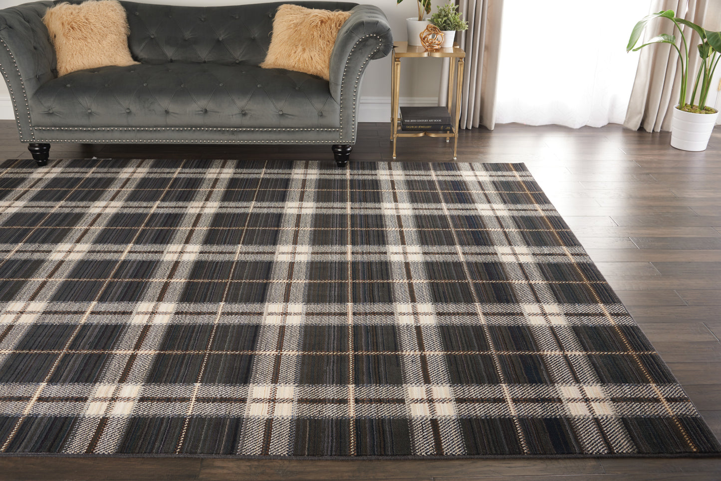 Portfolio Portfolio Scot Meacham Wood 8' x 10' Charcoal/Creme Indoor Rug