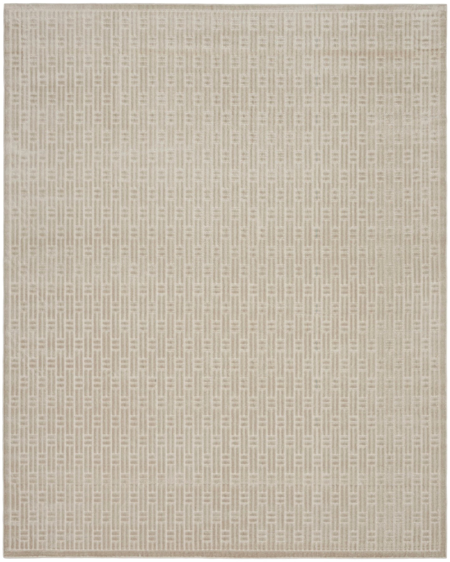 Nourison Washable Charm 9' x 12' Silver Ivory Modern Indoor Rug