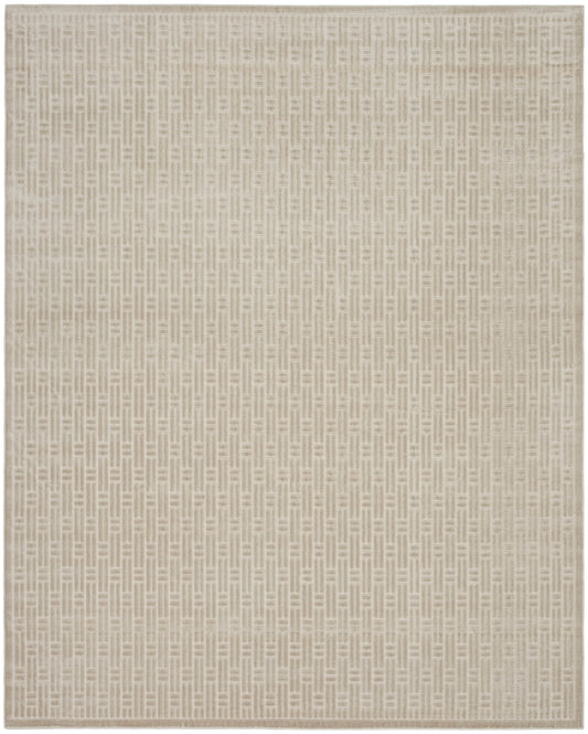 Nourison Washable Charm 9' x 12' Silver Ivory Modern Indoor Rug