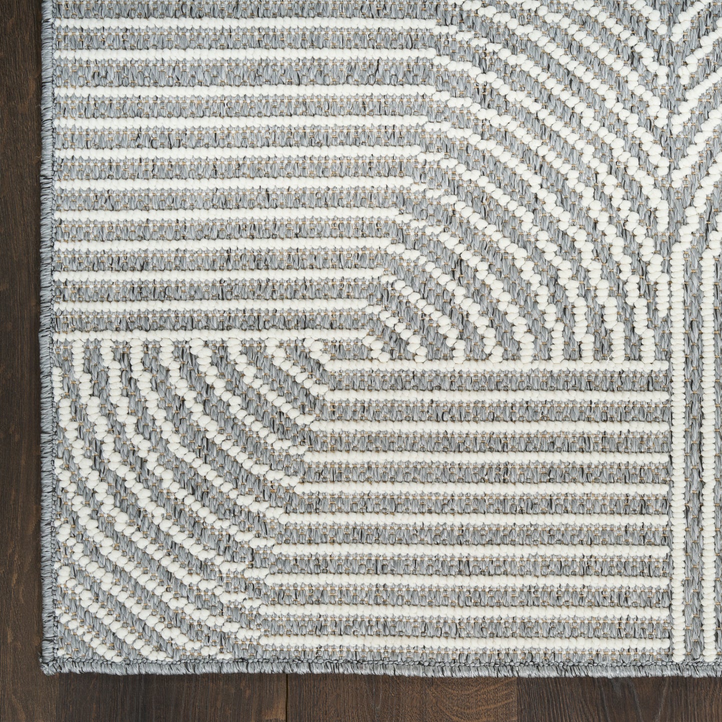 Nourison Natural Texture 7'10" x 9'10" Charcoal Ivory Modern Indoor Rug