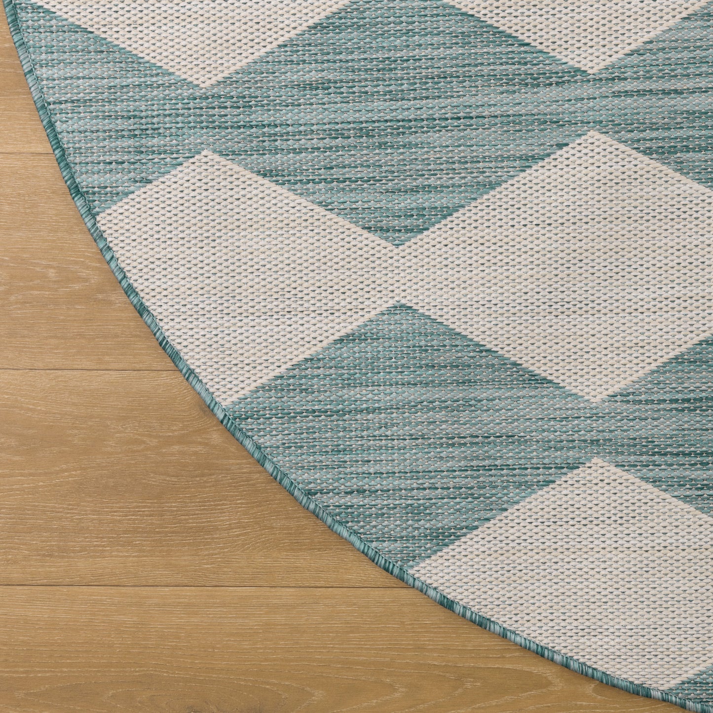 Nourison Positano 8' x Round Aqua Modern Rug