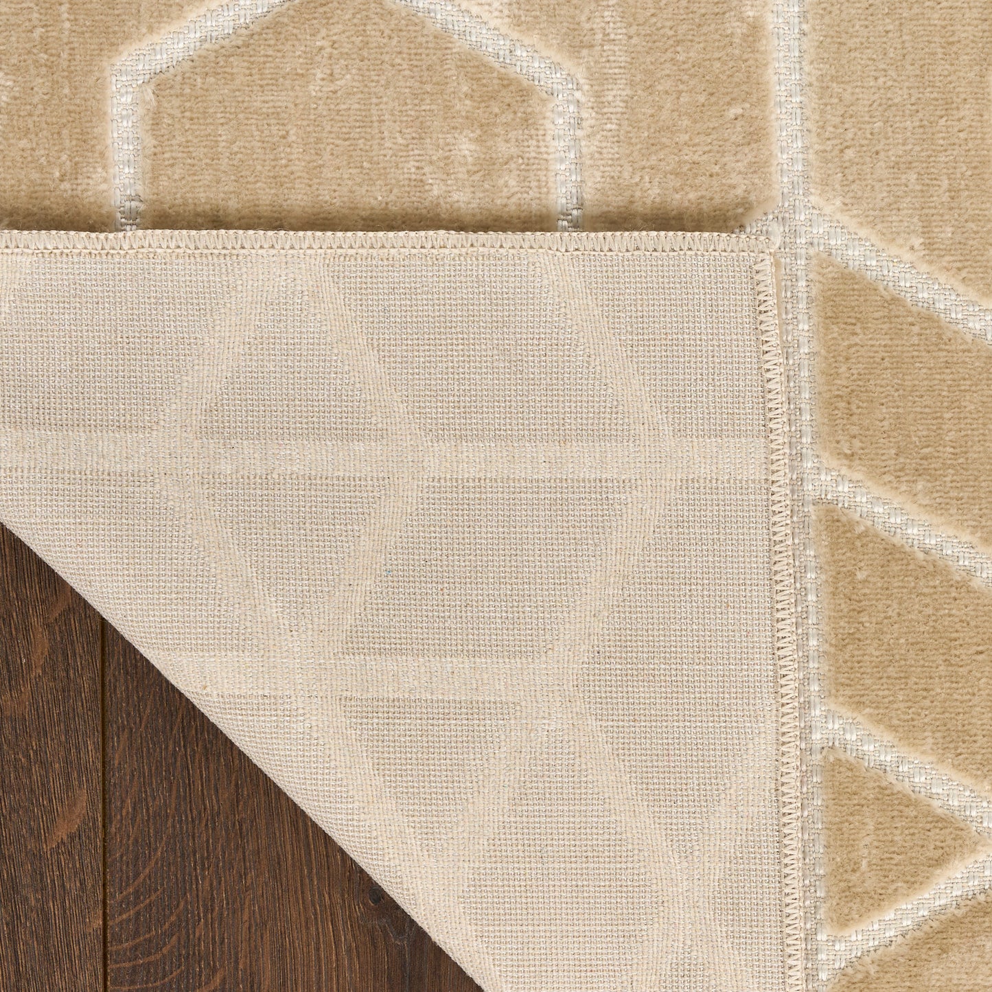 Nourison Washable Charm 2'2" x 10' Beige Ivory Modern Indoor Rug