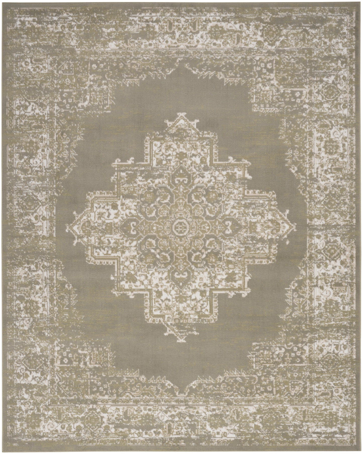 Nourison Grafix 10' x 14' Olive Vintage Indoor Rug