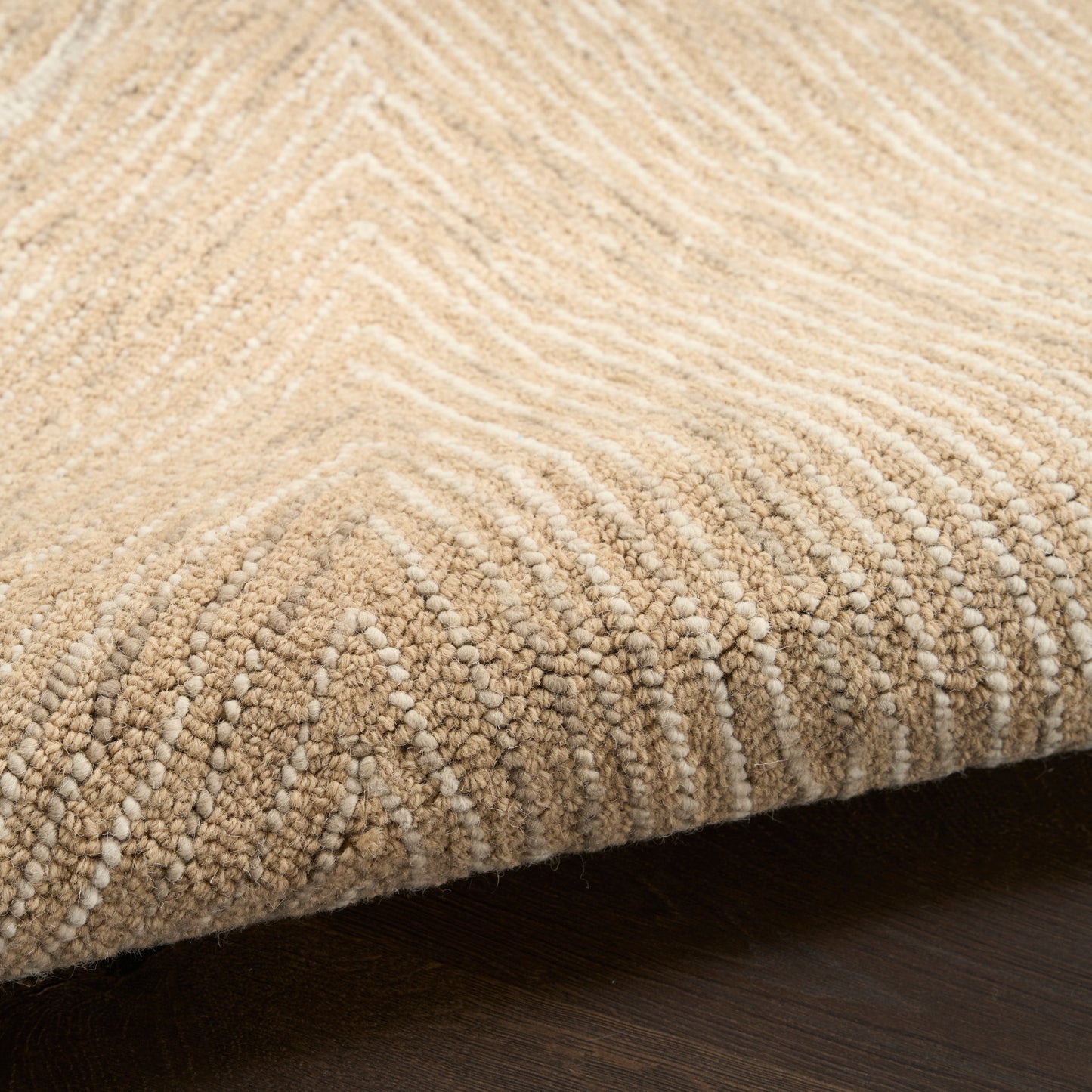 DKNY Pure Angles 3'9" x 5'9" Camel Modern Indoor Rug
