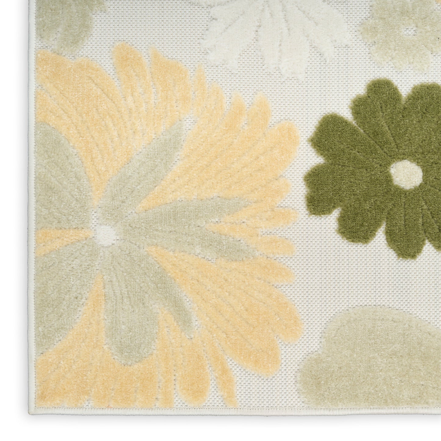Nourison Aloha 3'6" x 5'6" Ivory Green Modern Rug
