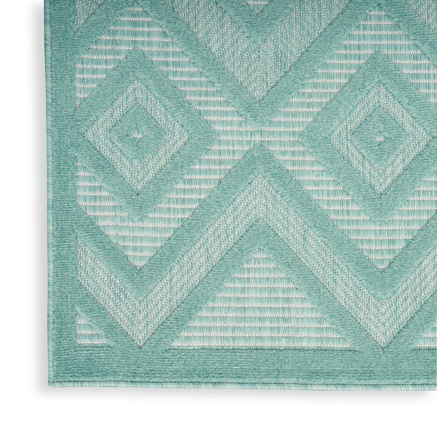 Nourison Versatile 9' x 12' Aqua Teal Modern Rug