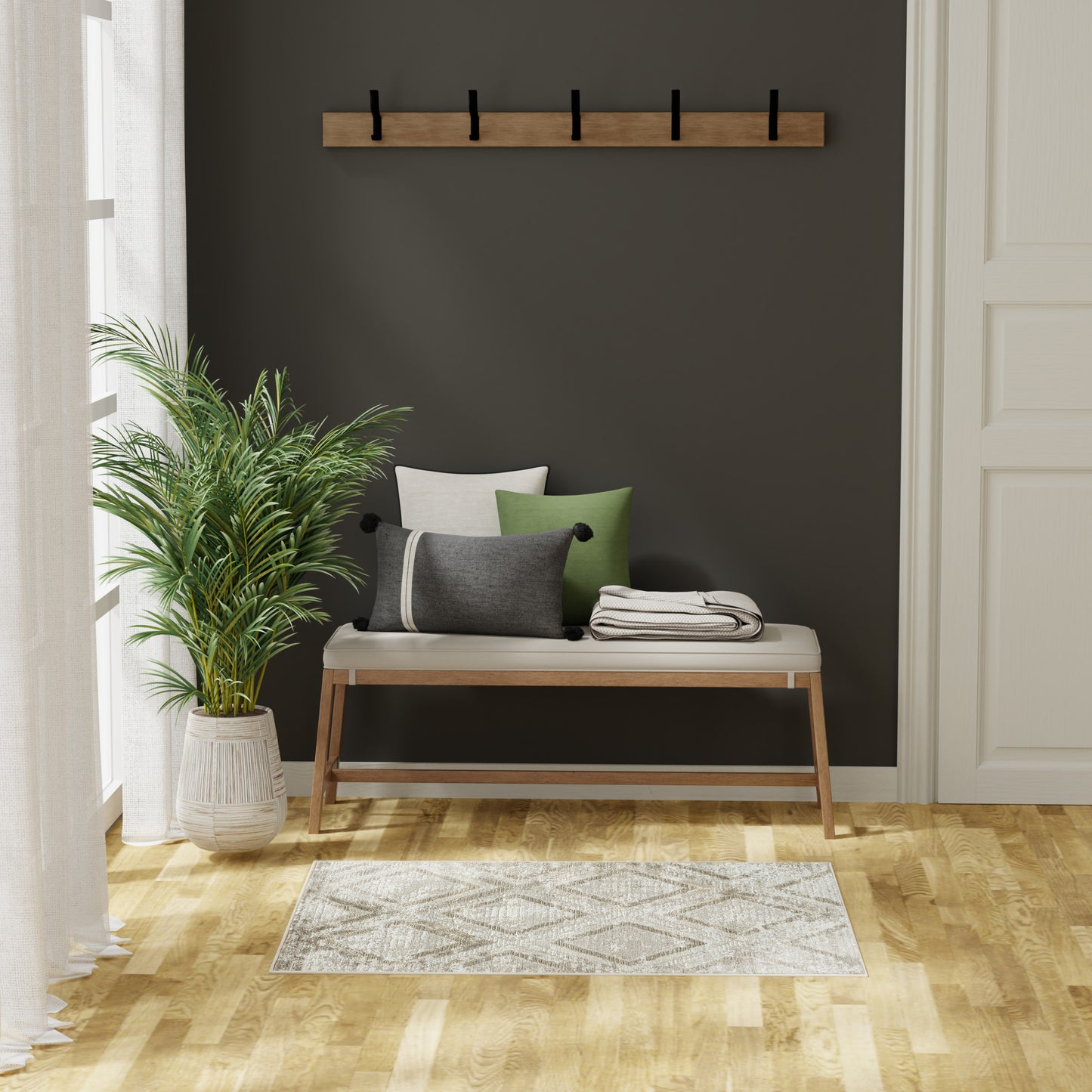 Nourison Dekor 2' x 4' Ivory Taupe Modern Indoor Rug