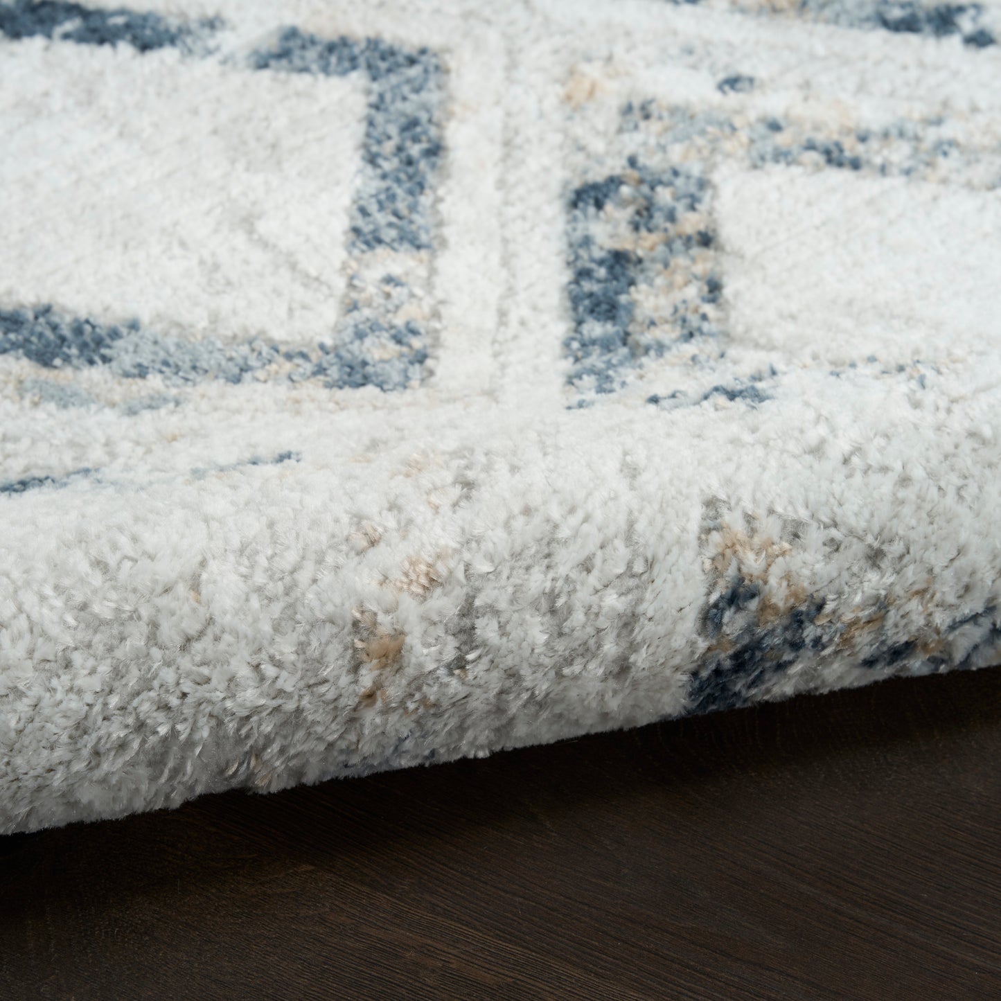 Nourison Dekor 5'3" x 7' Grey Navy Modern Indoor Rug