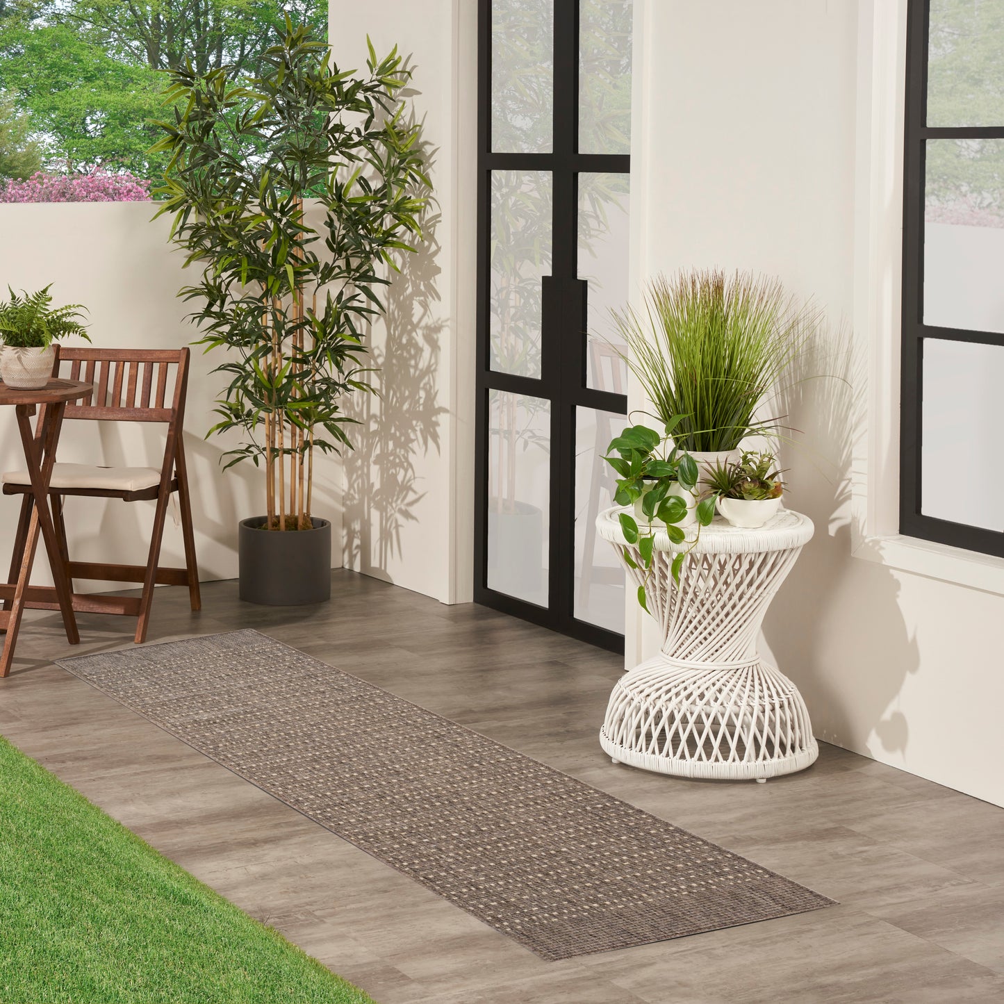 Nourison Tulum 2' x 6' Brown Outdoor Rug