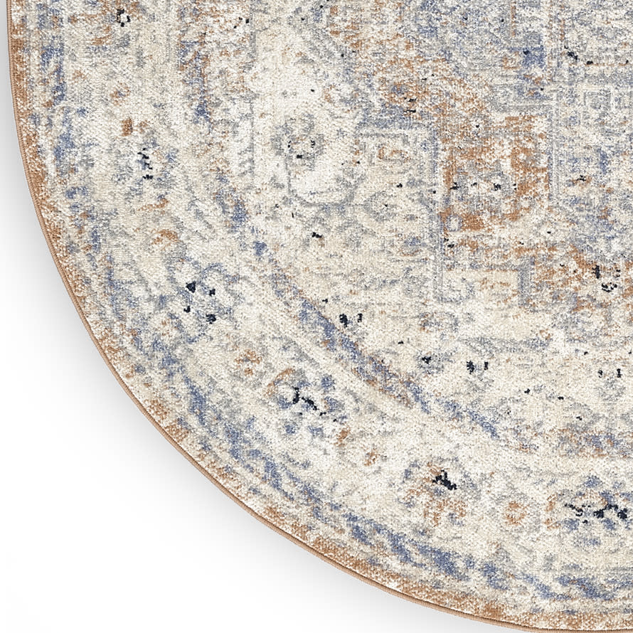 Nourison Nourison Essentials Persian 6' x Round Beige Blue Vintage Rug