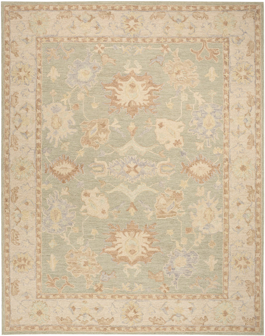 Nourison Maison 5'9" x 8'9" Sage Ivory Vintage Indoor Rug