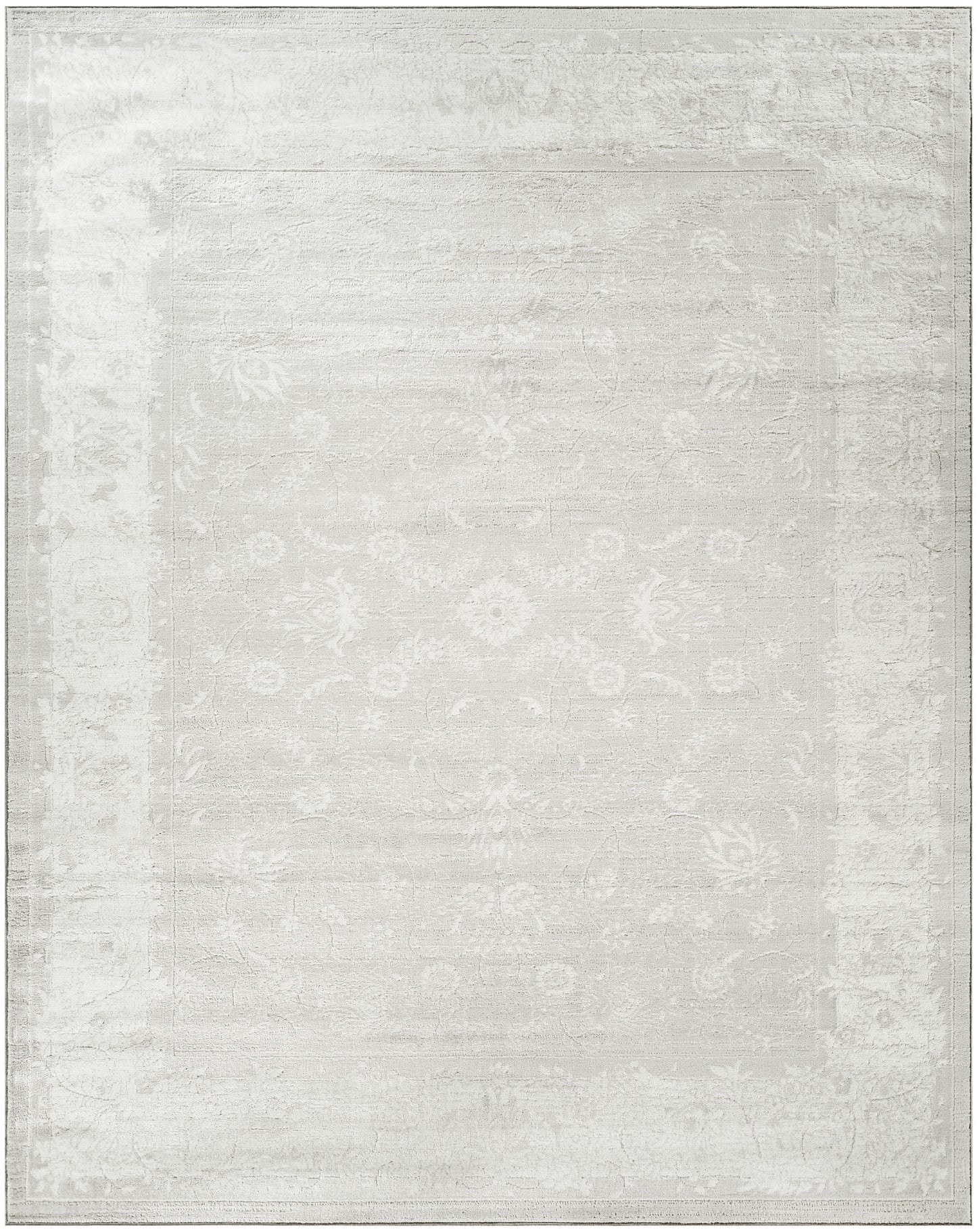 Nourison Dekor 7'10" x 9'10" Light Grey Vintage Indoor Rug