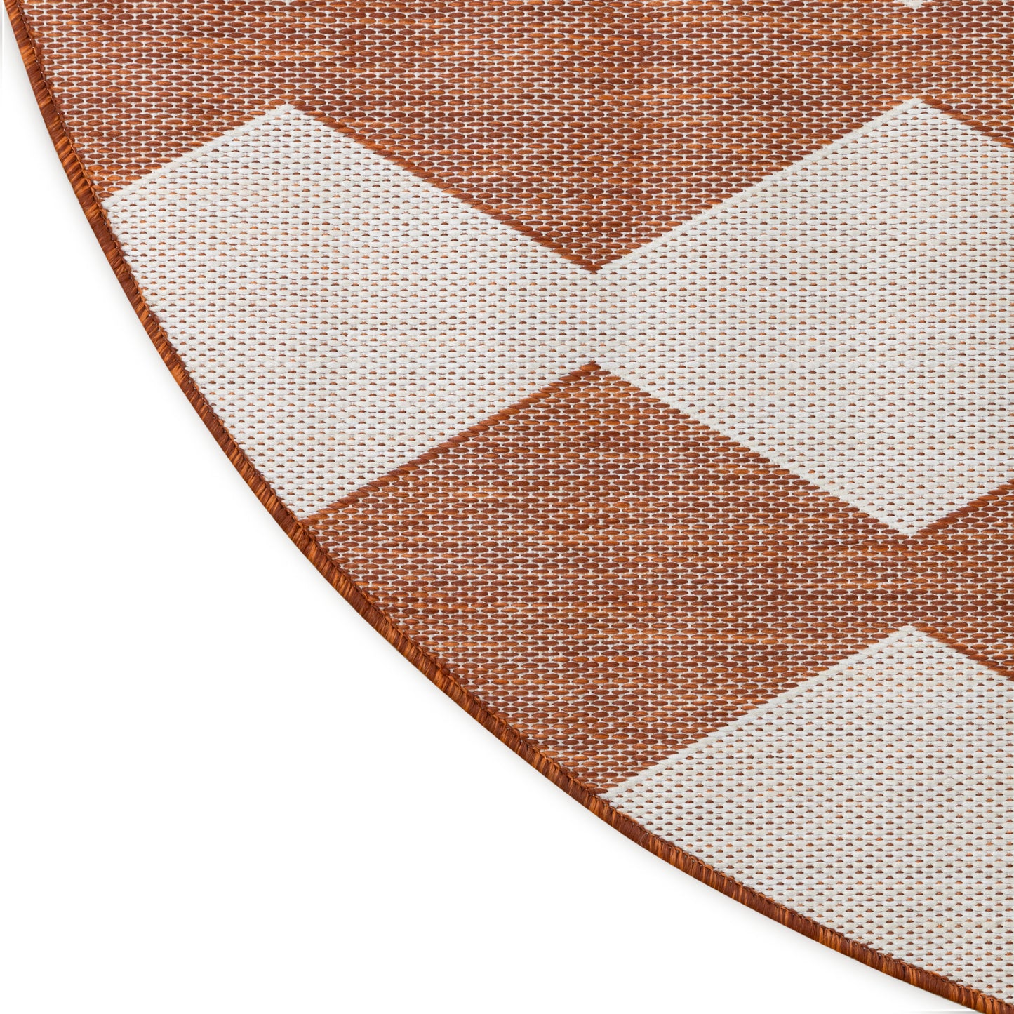 Nourison Positano 6' x Round Terracotta Modern Rug