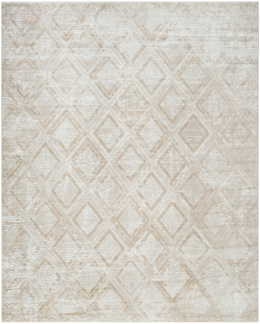 Nourison Dekor 7'10" x 9'10" Ivory Beige Modern Indoor Rug