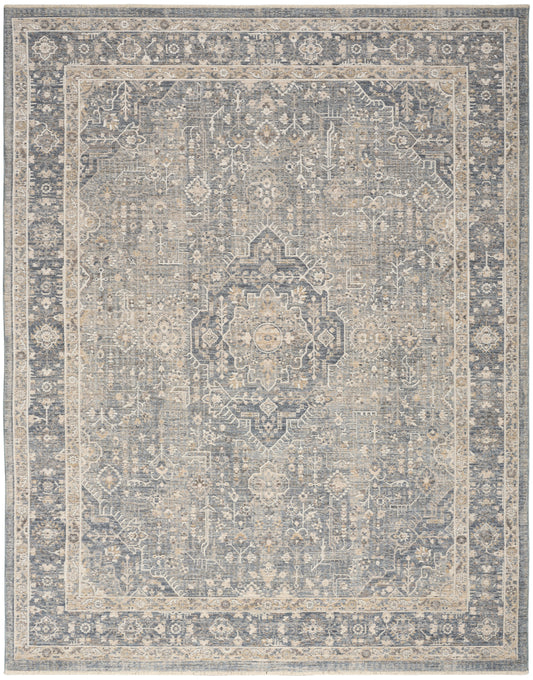 Nourison Retreat 7'10" x 10' Blue Vintage Indoor Rug