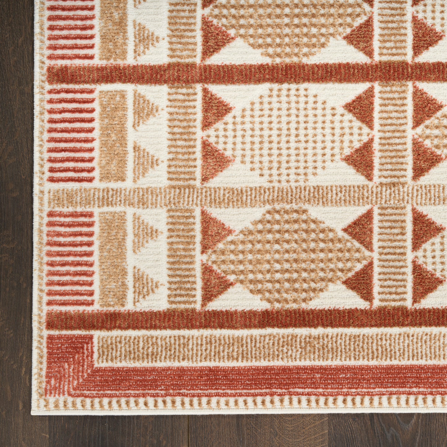 Nourison Nordic 4' x 6' Rust Modern Indoor Rug