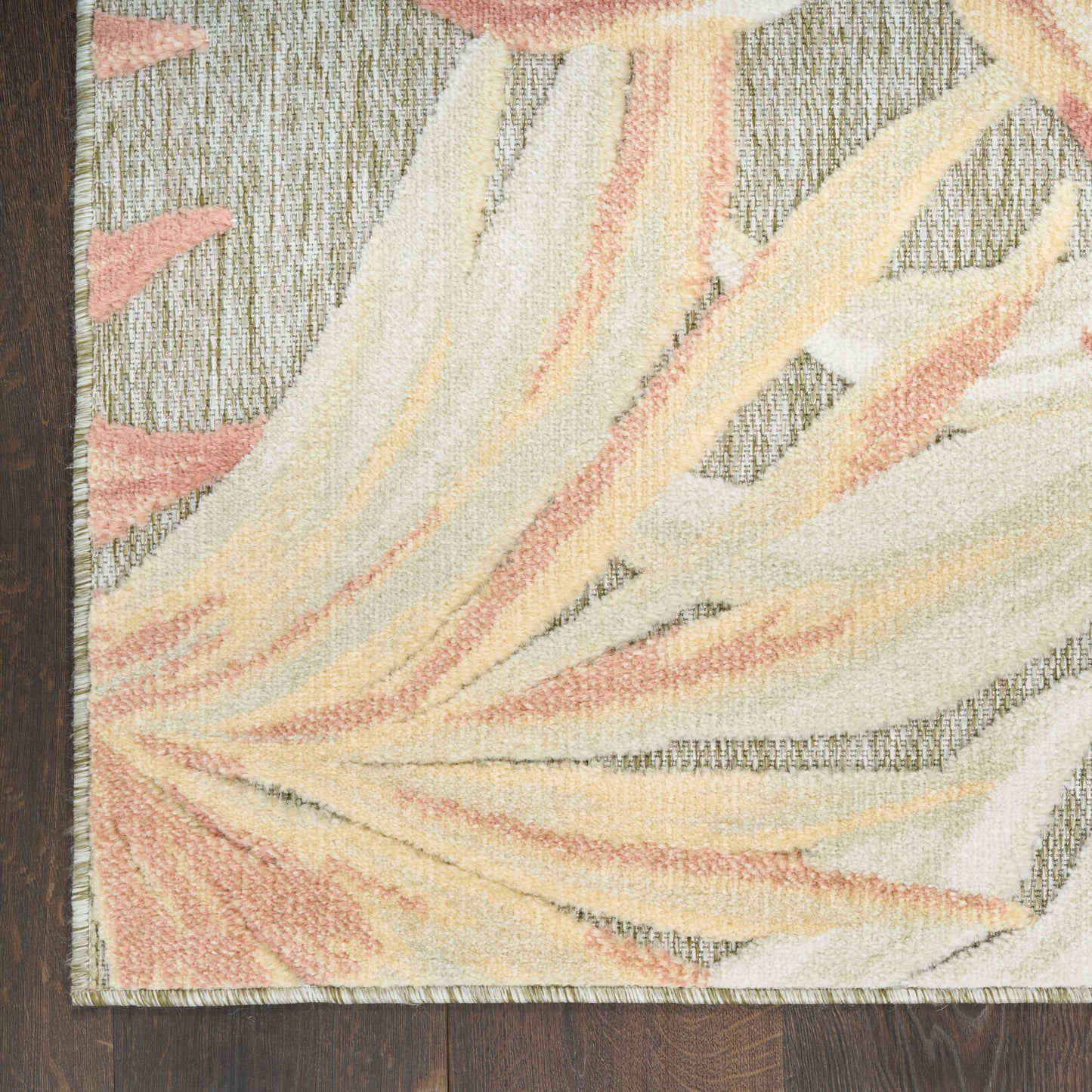 Nourison Aloha 3'6" x 5'6" Sage Rose Modern Rug